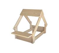 Well Home Niche pour Chiens d'intérieur, Structure en Bois avec Support pour Bols Couleur Bois