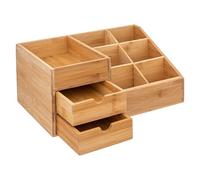 Well Home Organiseur en Bambou avec 2 tiroirs