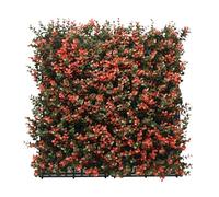 Well Home Panneau de haie Vertical Artificiel pour décoration intérieure et extérieure Fleurs Rouges réalistes 100 x 100 cm