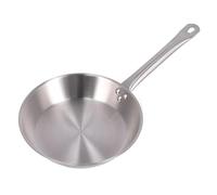 Well Home Poêle Ø24 x 5 cm en acier inoxydable, convient pour induction et sans antiadhésif