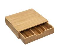 Well Home Porte-capsules avec 1 tiroir en bambou 34,5 x 30,5 x 8 cm