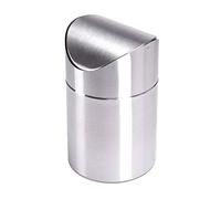 Well Home Poubelle de 1,5 l en acier inoxydable avec couvercle 12 x 17 cm.