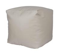 Well Home Pouf carré Ø40 x 40 cm Couleur écru Beige Siège rembourré et Confortable