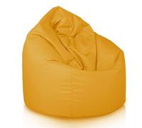 Well Home Pouf Grand Format Poire 100 x 70 cm Jaune Siège rembourré et Confortable