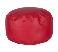 Well Home Pouf Ovale Ø40 x 26 cm Rouge Siège rembourré et Confortable