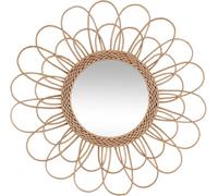 Well Home Rattan Flower Mirror Diameter 56 Cm