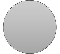 Well Home Round Mirror Ø55cm With Black Metal Frame And 2 Hooks