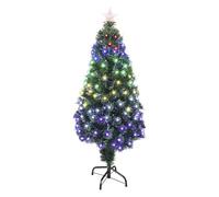 Well Home Sapin de Noël en Fibre Optique avec 135 lumières LED RVB et 8 Fonctions de Couleur H.120 cm