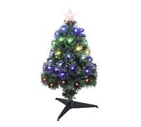 Well Home Sapin de Noël en Fibre Optique avec 60 lumières LED RVB et 8 Fonctions de Couleur H.60 cm