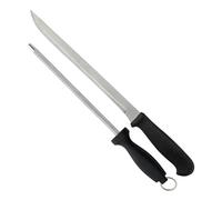 Well Home Set de couteaux à jambon (lame de 25 cm) et fusil (21 cm) en acier inoxydable