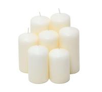 Well Home Set of White Candles Without Essence: 7 Different Sizes in a Retractable Box