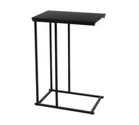 Well Home Table d'appoint en métal avec Plateau MDF de Couleur Noire