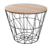 Well Home - Table d'appoint en métal Noir Kumi Ø38 cm