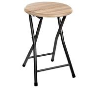 WELL HOME - Tabouret pliant en panneau de bois MDF Ø30x46,5cm