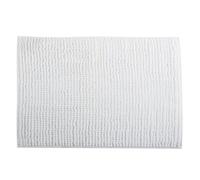 Well Home Tapis de Bain Chenille en Microfibre, Blanc, 40 x 60 cm