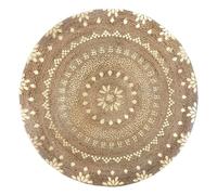 Well Home Tapis en Jute doré Brillant