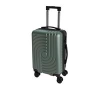 Well Home Valise 38 L Double Couleur Vert Clair et Noir ABS, 55 x 33 x 21 cm, 20" 4 Roues pivotantes et Verrouillage à Combinaison