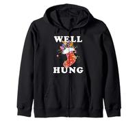 Well Hung Christmas Stocking Funny Adult Gag Joke for Dads Sweat à Capuche