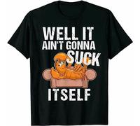 Well It Aint Gonna Suck Itself Funny Crawfish T Shirt Tee Black L