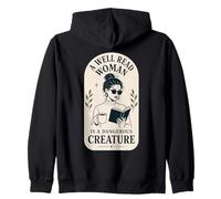 Well Read Woman Booklover Reader Bibliophile Reading Sweat à Capuche