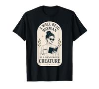 Well Read Woman Booklover Reader Bibliophile Reading T-Shirt