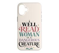 Well Read Woman Reader Citation Amoureuse de Livre féministe Coque pour iPhone 16 Plus