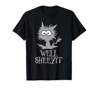 Well Sheeyit. Chat Gris Fou Amusant Bien Sheeyit T-Shirt