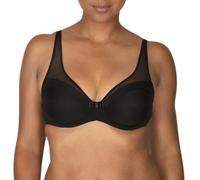 WELL - Soutien-Gorge à Armatures Tulle Design - Décolleté Naturel - Maintien Optimal, Grandes Poitrines - Dos Cheminée - Forme Foulard Emboîtante - Noir - 100B