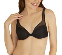 WELL - Soutien-Gorge Coques Tulle Design - Maintien Parfait, Décolleté Plongeant - Galbe Naturel, Volume Subtil - Forme Foulard - Moderne et Raffiné - Noir - 100D