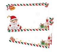 Well Tile Lot de 60 cartes de Noël Elfe du Pôle Nord 10,2 x 15,2 cm - Lettres magiques pour enfants - Cartes de notes de Noël - Vacances d'hiver - Activités pour enfants
