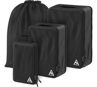 Well Traveled Lot de 8/4 cubes d'emballage de compression de luxe pour voyage - Optimisez l'espace dans les bagages avec le design breveté HybridMax à double capacité, cubes d'emballage compressibles