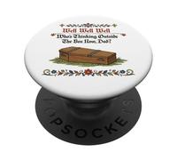 Well Who's Thinking Outside The Box Now Dad Humour Sombre drôle PopSockets PopGrip Adhésif