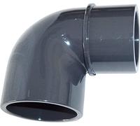 well2wellness Angle Coude Raccord en PVC 90 ° réduit 50 x 50/40 mm