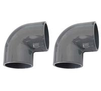 well2wellness PVC Angle Coude Raccord en PVC 90 ° 40 mm - accessoire pour tuyaux - 2 pièces