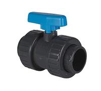 well2wellness Robinet à boisseau sphérique en PVC, connexion à 2 voies 40 mm