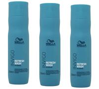 Wella Invigo Refresh Wash Shampoo Revitalisant, Pack De 3 De 250Ml Chacun