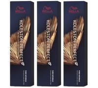 Wella Koleston Perfect Me+ Kp Pure Naturals 7-07 Lot De 3 Boîtes De Conservation Blond Moyen-Marron Naturel[1180]