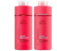 Wella Professionals Brilliance Duo couleur Shampoing 1000 ml et après-shampoing 1000 ml pour cheveux rêches/épais