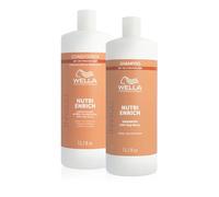 Wella Professionals Invigo Nutri Enrich Shampoing et Après-shampoing, nourrissant avec de l'acide oléique et baies de Goji - Restaure les cheveux secs et abîmés 1L + 1L