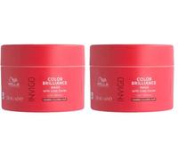 Wella Professionals Masque Invigo Color Brilliance - Maintient l'éclat et la protection de la couleur des cheveux - Masque pour cheveux colorés et épais, 150ml (Lot de 2)