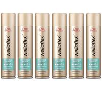 Wellaflex Invisible Hold Lot de 6 sprays pour cheveux - Tenue extra forte - Jusqu'à 48 heures - Pour cheveux volumineux - Doux pour le cuir chevelu - Testé dermatologiquement - Formule végétalienne