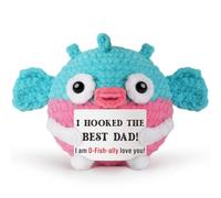 WELLBANEE Mini cadeau de Noël amusant de la part de sa fille, fils, épouse, cadeau d'anniversaire pour nouvelle étape bonus papa, papa, cadeau émotionnel fait à la main avec inscription « I Love You