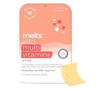 Wellbeing Nutrition Melts Multivitamines à base de plantes pour homme et femme avec 100 % AJR de vitamine A, complexe de vitamine B, vitamine C, D3 + K2, Ashwagandha et ginseng pour l'immunité et
