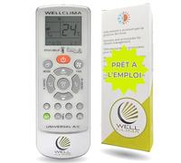 Wellclima Télécommande climatiseur Compatible avec R17B/E-MTS - Préconfigurée, prête à l’Emploi pour remplacer Le modèle R17B/E-MTS pour Ariston et pour Chaffoteaux & Maury | Piles incluses