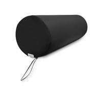 WELLCORE Coussin de massage cylindre 60 x 20 cm en similicuir déhoussable avec rembourrage en mousse pour yoga, fitness, table de massage, ergonomique, noir