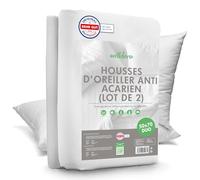 Welldora | 2 Housses d’Oreiller Anti Acarien | Protection de Coussin Testée | Housse Anti Acarien et Punaise de Lit Premium pour Oreiller | Linge de Lit Hypoallergénique (50x70cm)