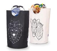 WELLENBORG® Lot de 2 Paniers à linge Pliables - Grand Panier à linge Pliable - Grand panier à linge pliable - Pour chambre d'enfant