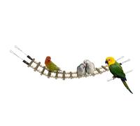 Wellensittich Leiter - Holz-Kletterleiter Mit Haken, Langlebig, Ideal ALS Schaukel Und Kletterhilfe, Fördert Bewegung Und Spiel, Geeignet Für Nymphensittiche, Hamster, Frettchen, Finken, Aras,