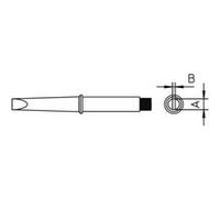 Weller 4CT5B7-1 Panne de fer à souder forme de burin, droite Taille de la panne 2.4 mm Contenu G