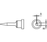 Weller LT-1S Panne de fer à souder forme ronde, longue Taille de la panne 0.2 mm Contenu 1 pc(s)